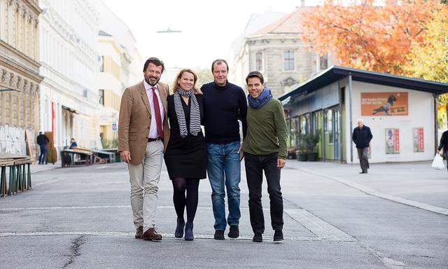 Investor Martin Rohla und die Gründer: Claudia Winkler, Matthias Frenzl und Georg Woschnagg (v.l.)