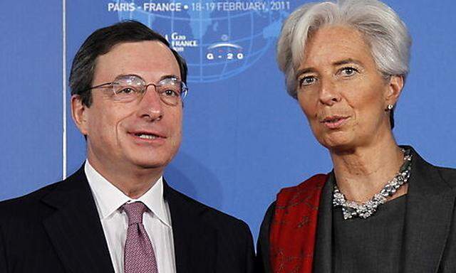 Christine Lagards soll EZB-Chef Draghi zur Beteiligung am Schuldenschnitt Griechenlands drängen