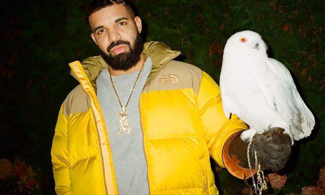 Mit Eule und Herz im Haar; Drake auf einem PR-Foto für sein neues Album "Certified Lover Boy".