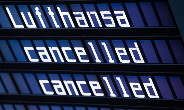 Passagiere der AUA-Mutter Lufthansa müssen mit Flugausfällen rechnen