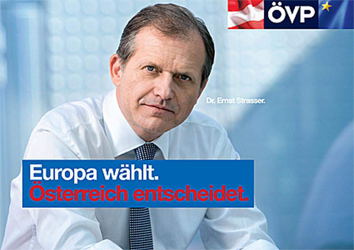 Die ÖVP setzt ganz auf das Charisma ihres Spitzenkandidaten Ernst Strasser ...