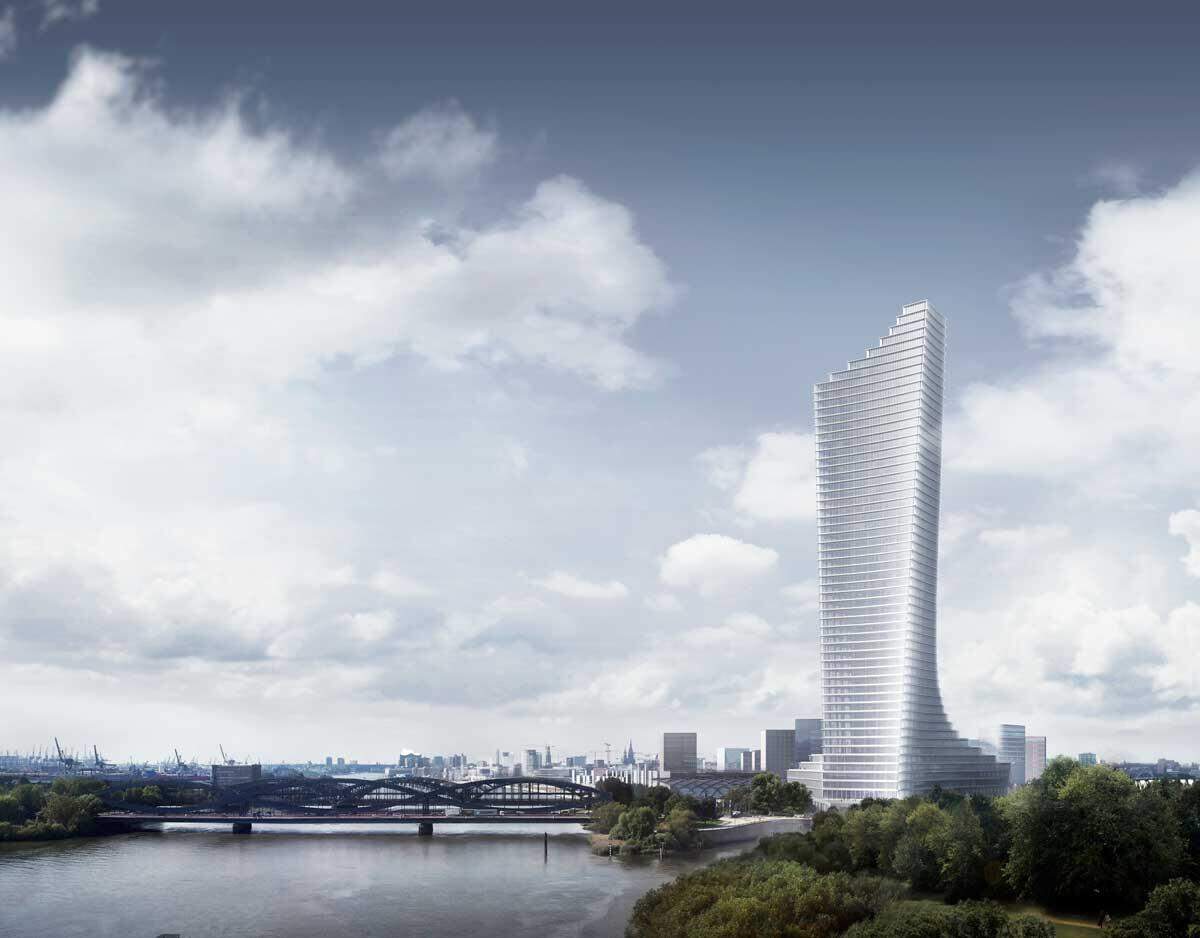 Die Signa-Gruppe des Tiroler Immobilienmilliardärs Rene Benko baut das höchste Gebäude Hamburgs. Der "Elbtower" direkt an den Elbbrücken wird mehr als 233 Meter hoch sein und eine Bruttogeschoßfläche von 104.000 Quadratmetern haben.    