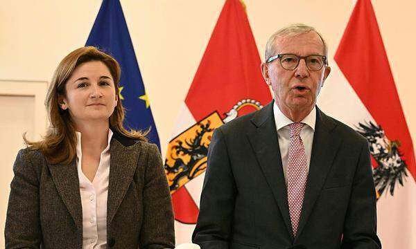 FPÖ-Landesparteichefin Marlene Svazek und Salzburgs Landeshauptmann Wilfried Haslauer (ÖVP)