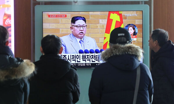 Kim Jong-un bei seiner Neujahrsansprache.