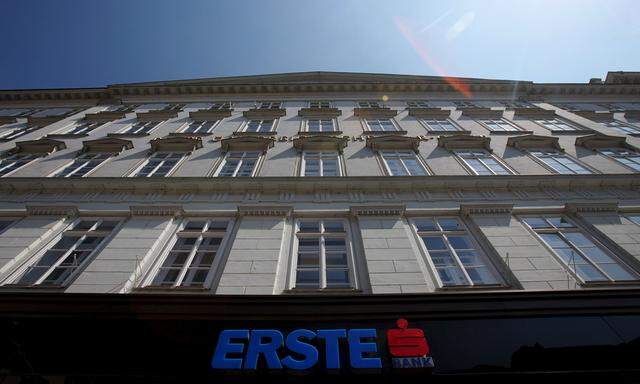 The headquarters of Erste Group Bank is pictured in Vienna