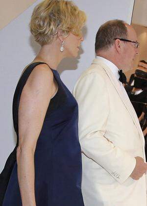 Prince Albert II of Monaco and his wife Princess Charlene arrive at the Red Cross Gala in Monte Carlo