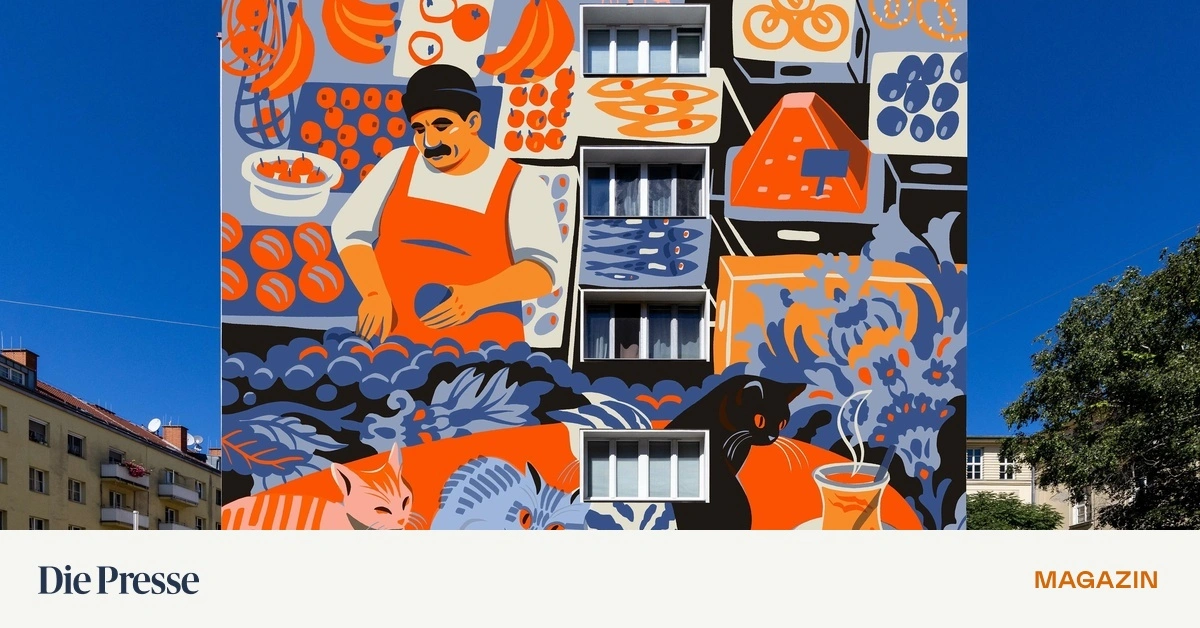 Wandgem-lde-mit-Botschaft-Die-Zuwanderung-feiern-premium-