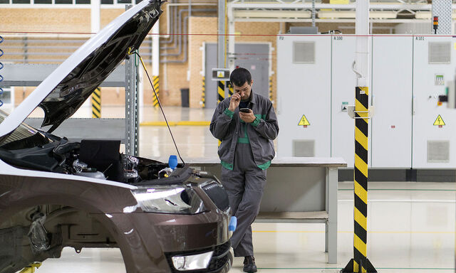 Skoda Automobile Manufacture At Ukraine's Eurocar Automotive Plant