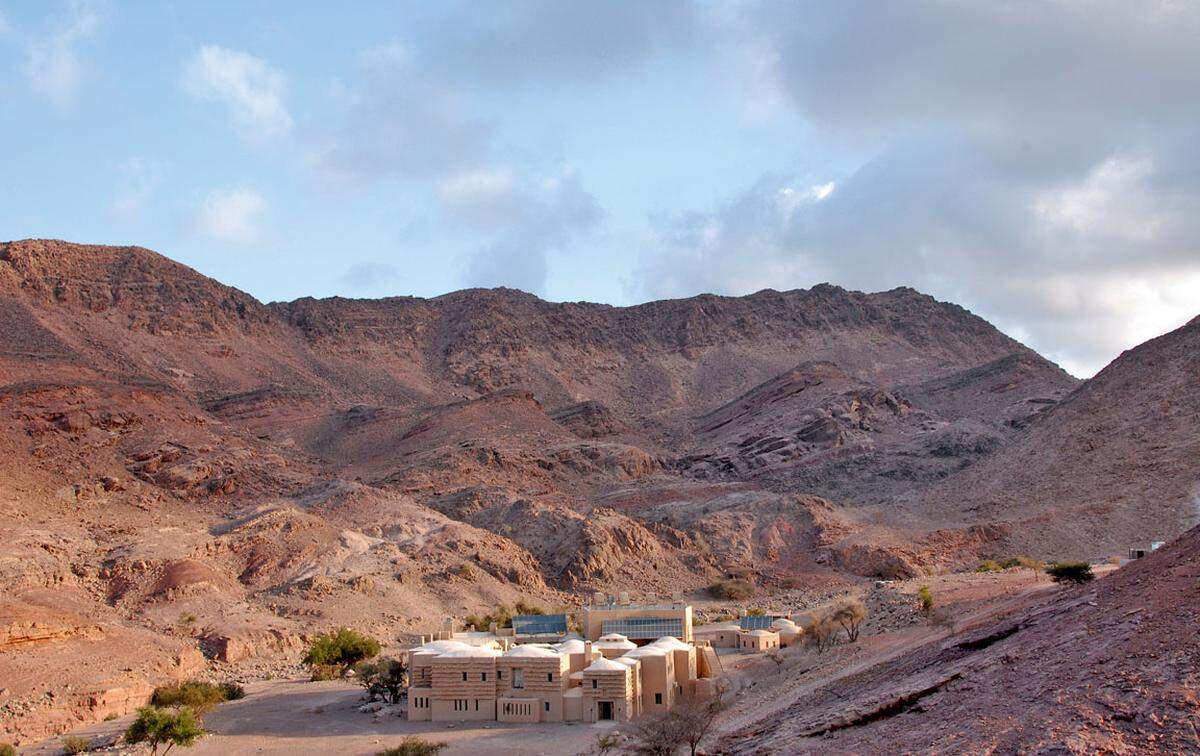 Die Ökolodge im Feynan Tal in Jordanien, unweit von Petra, der Stadt aus Stein, tief verborgen in der Schlucht.