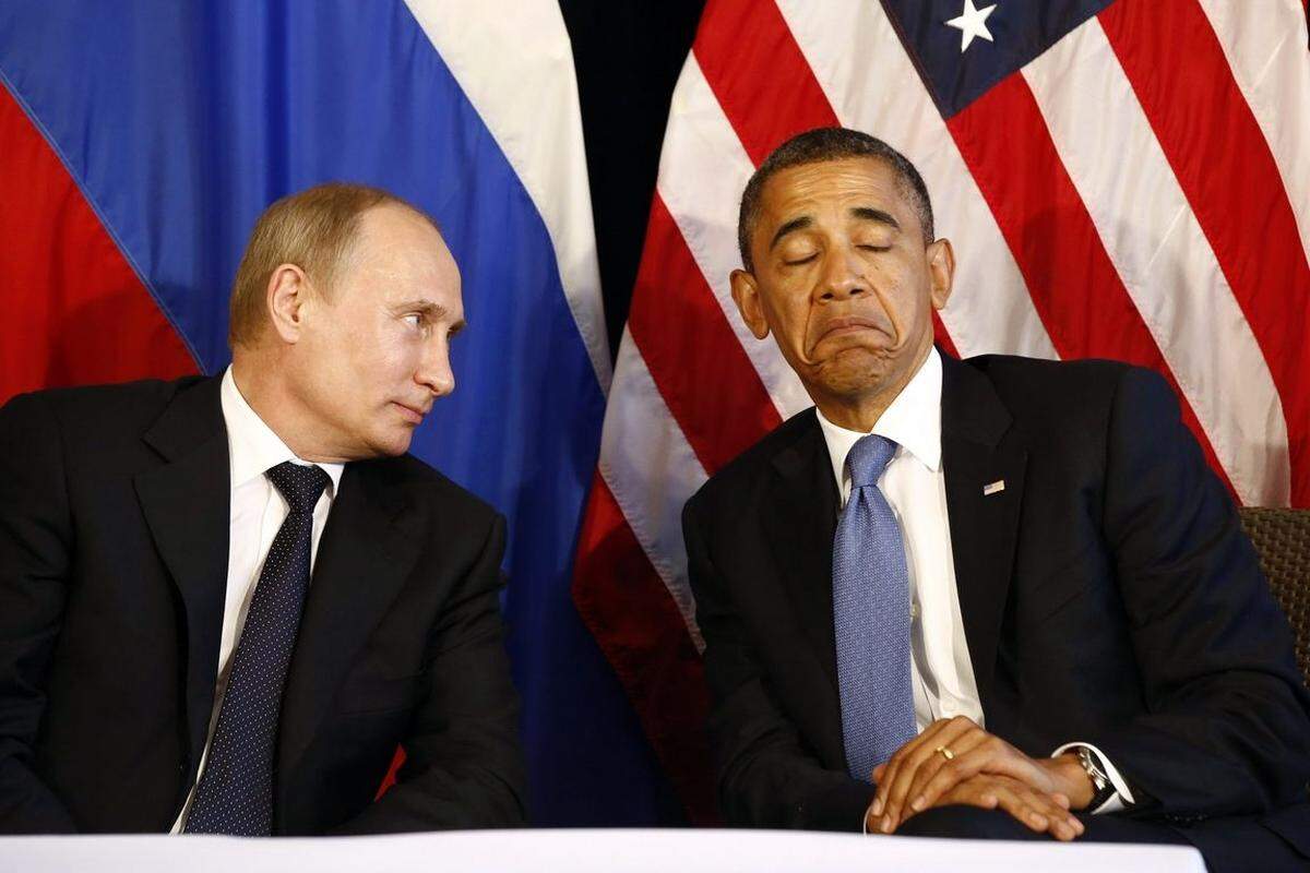 Knapp im zweistelligen Bereich: US-Präsident Barack Obama telefonierte seit Jahresbeginn zehn Mal mit Wladmir Putin.