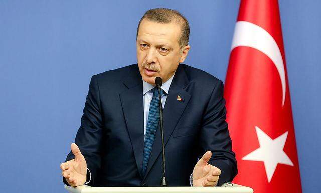 Der Türkische Ministerpräsident Erdogan bei seinem Besuch in Deutschland Ende Februar 2013.