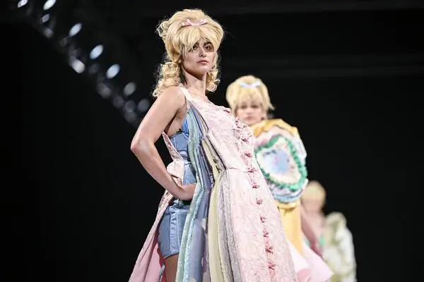 The diversity of body types has increased, but the average ideal has not changed (pictured: student graduation show at the Belgian Royal Academy of Fine Arts).