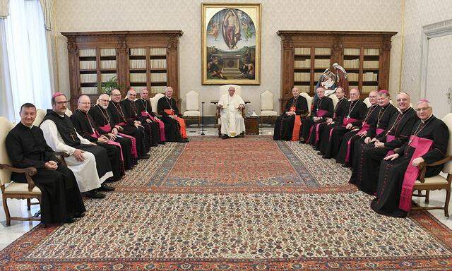 December 16, 2022, Vatican City, Vatican City: A handout picture, provided by Vatican Media Press Office, shows Pope Fra