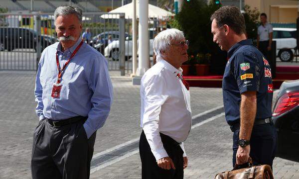 Chase Carey (links) ist der Vertreter der Eigentümer Liberty Media. Er hat den Langzeitherrscher des Imperiums, Bernie Ecclestone, von der Macht verdrängt.