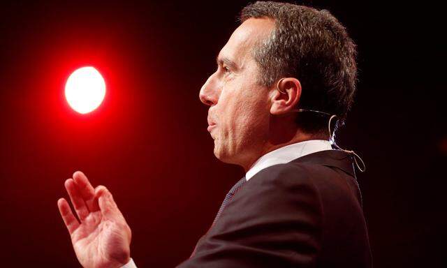 Austria´s Chancellor Christian Kern of the SPOe attends his party´s official start of the election campaign in Graz, Austria