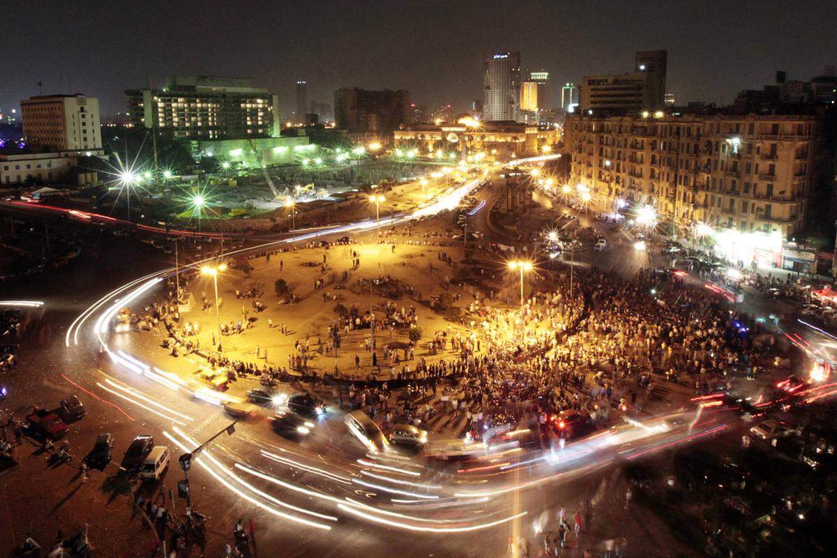 Am Tahrir-Platz in Kairo versammelten sich in der Nacht 2000 Menschen um ihrem Unmut Ausdruck zu verleihen.