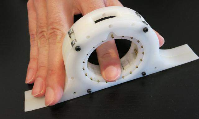 Prototyp des Braille-Lesegeräts. 