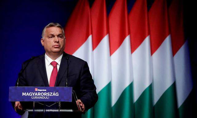 FILE PHOTO: Hungarian PM Orban attends a business conference in Budapest