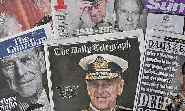 Der Tod von Prinz Philip (1921–2021) beherrschte am Wochenende die britischen Medien.