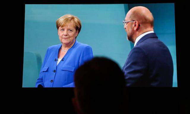Angela Merkel und Martin Schulz beim bisher einzigen TV-Duell.