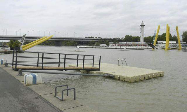 Badeverbot für die Neue Donau.
