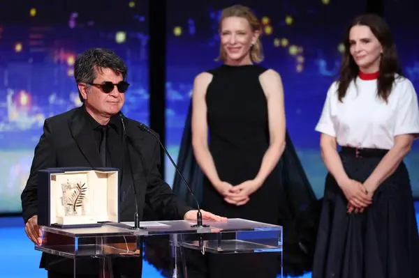 Jafar Panahi with Juliette Binoche and Cate Blanchett 