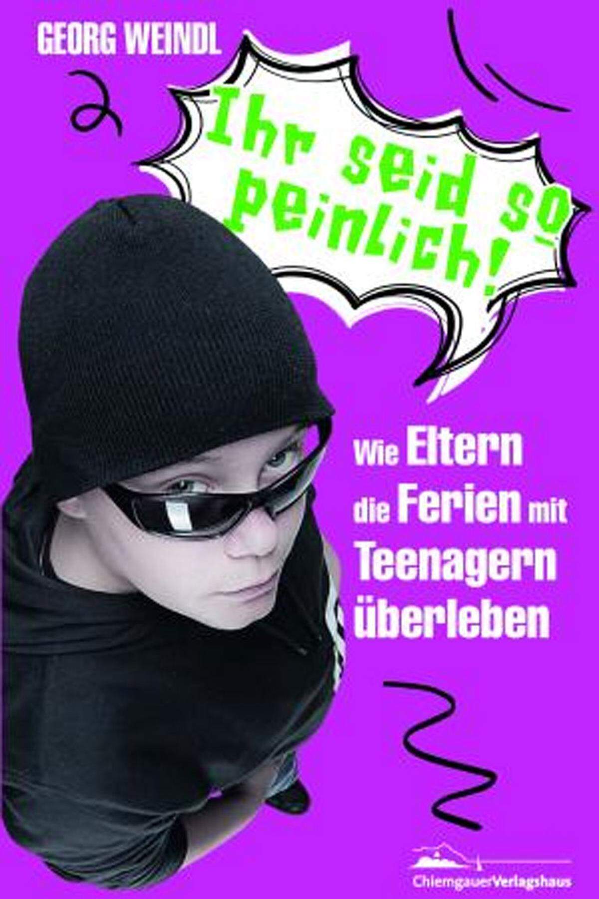 Nicht nur den Teenagern graut vor dem gemeinsamen Urlaub mit den Eltern. Nein, auch den Alten graut vor Ferien mit dem pubertierenden Nachwuchs. Nichts kann man in der Zeit einander recht machen, Konfliktstoff lauert überall: sei s bei der Anreise und dem Quartier, sei s bei der Nahrungsaufnahme und der vereinbarten Nachtruhe. Da dieser Kelch selten an Eltern vorübergeht, hat Georg Weindl ein gewitztes, kompetentes Buch geschrieben. Und: "Ihr seid so peinlich!" enthält auch konkrete Adressen, wo gemeinsamer Urlaub unter Umständen nicht gleich zum Kleinkrieg oder gar zur mittleren Katastrophe wird. Georg Weindl: "Ihr seid so peinlich! Wie Eltern die Ferien mit Teenagern überleben", Chiemgauer Verlagshaus, www.chiemgauerverlagshaus.de