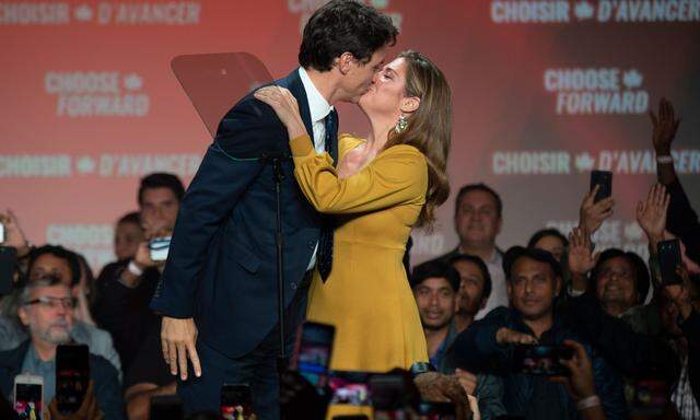 Erleichterung statt Euphorie: Justin Trudeau hat Vertrauen verloren, aber nicht jenes seiner Frau Sophie.