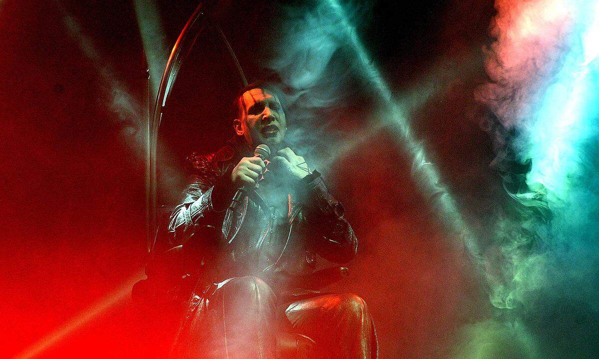 Marilyn Manson während seines Wien-Auftritts am Montagabend im Gasometer. 