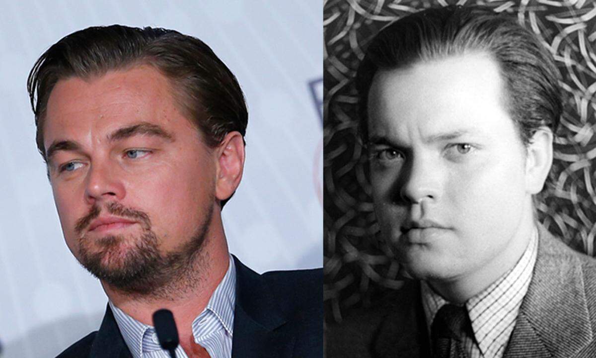 1938 versetzte Orson Welles (r). Amerika mit seinem Radiohörspiel "Der Krieg der Welten" in Angst und Schrecken. 59 Jahre später ließ Leonardo DiCaprio (l.) im Film "Titanic" das Publikum und viele Teenie-Herzen aufschreien. Zum Schreien ist mittlerweile auch die Ähnlichkeit zwischen dem Citizen Kane-Regisseur und DiCaprio ("The Revenant").