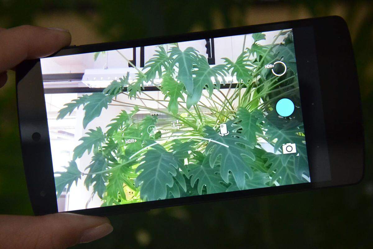 Ein Highlight des Nexus 5 sind die Kamera und die Kamera-App von Android 4.4. Neu ist ein HDR-Plus-Modus, der für besonders gute Aufnahmen sorgt.