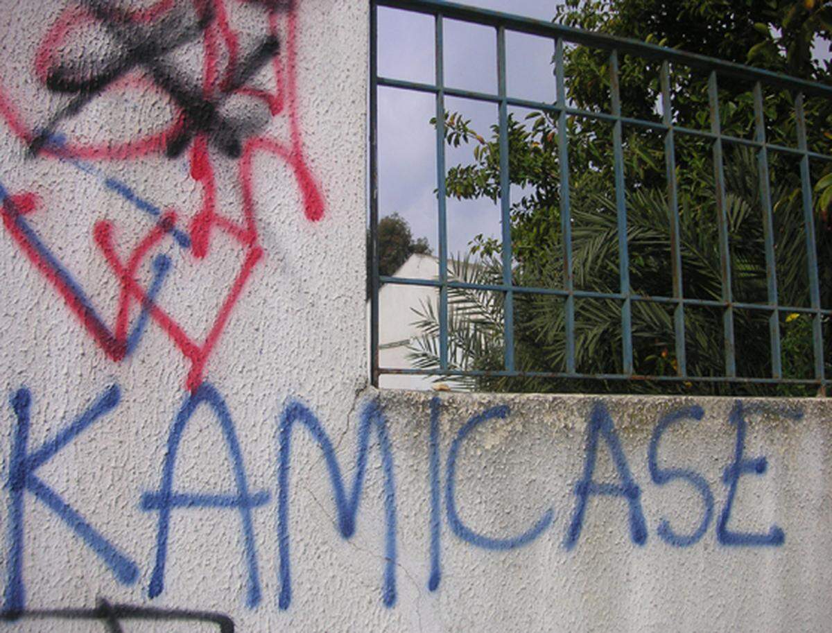Graffitikünstler liebäugeln auch in Tunesien gelegentlich mit der Gewalt.