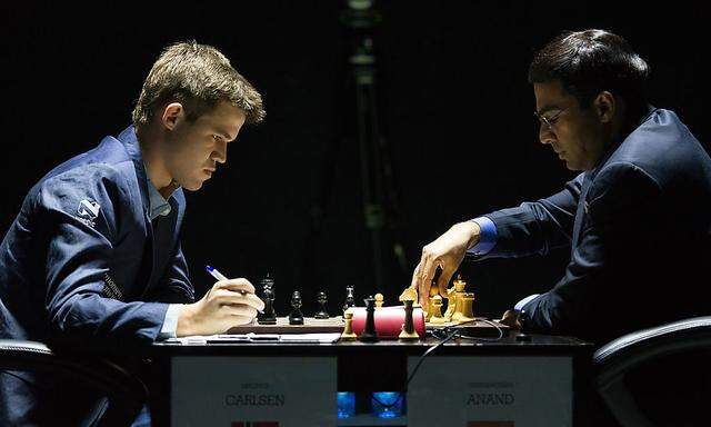 Magnus Carlsen und Viswanathan Anand