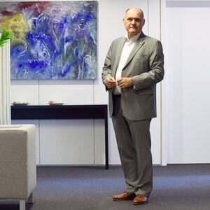 Wolfgang Sobotka in seinem Büro im Ausweichquartier des Parlaments.