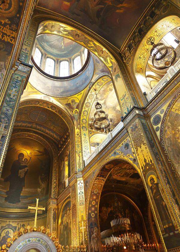 Die ukrainisch-orthodoxe Wladimir-Kathedrale in Kiew.