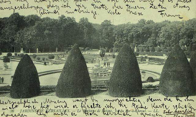 Aura des Einmaligen: Bildpostkarte von Franz Kafka an seine Schwester Ottla, 13. September 1911.