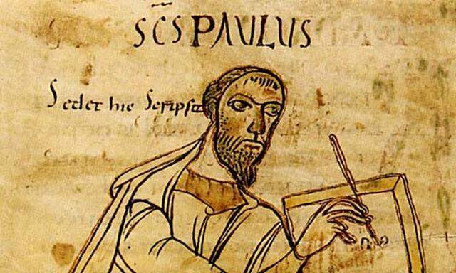 Der Apostel Paulus in einer mittelalterlichen Darstellung