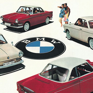 BMW-Werbung für den 700 Coupé, gebaut von 1959 bis 1964.