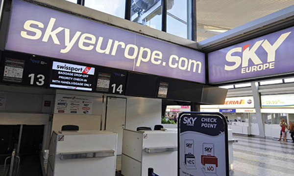 Eine baldige Wiederaufnahme der Abfertigung von SkyEurope-Maschinen in Wien ist nicht in Aussicht.