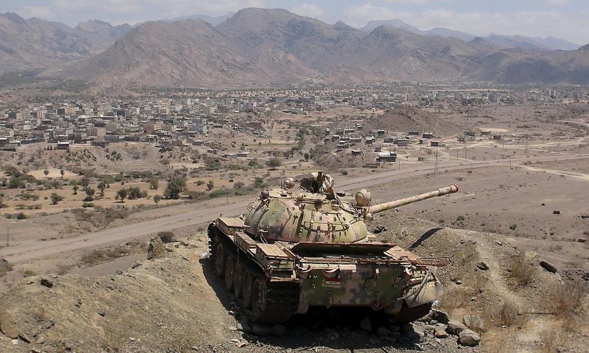 T-54 einer regierungstreuen Miliz im Südjemen