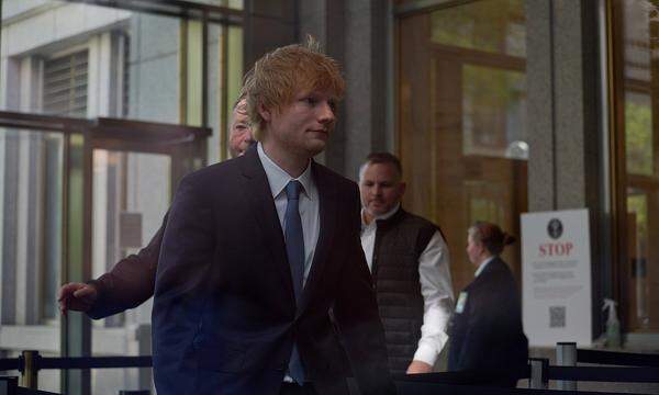 April 25, 2023, New York, New York, USA: British music artist, Ed Sheeran, enters Manhattan Federal Court after being su