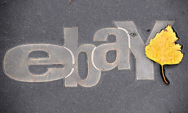 Ein regennasses Blatt liegt am Montag, 27. Oktober 2008 auf einem in eine Gehwegplatte eingelassenem 