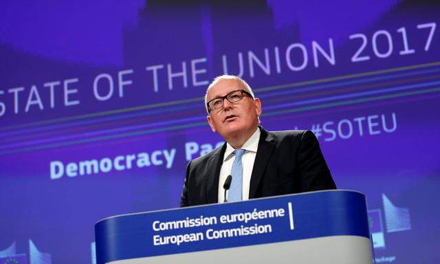 Frans Timmermans, Vizepräsident der Kommission, zerstreut illusorische Erwartungen an die Demokratisierung der EU.