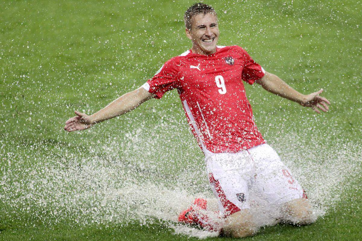 Der 19-jährige Stürmer ist für diese Saison von der Austria an Erstligist Horn verliehen. Im zweiten Gruppenspiel gegen Israel steuerte er einen Treffer bei.