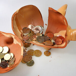 Geschlachtetes Sparschwein