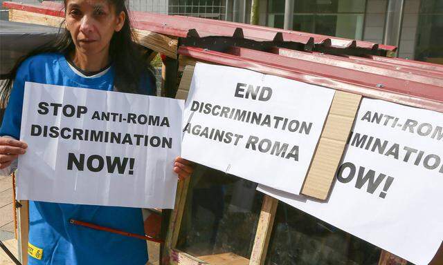 Protest gegen Diskriminierung von Roma