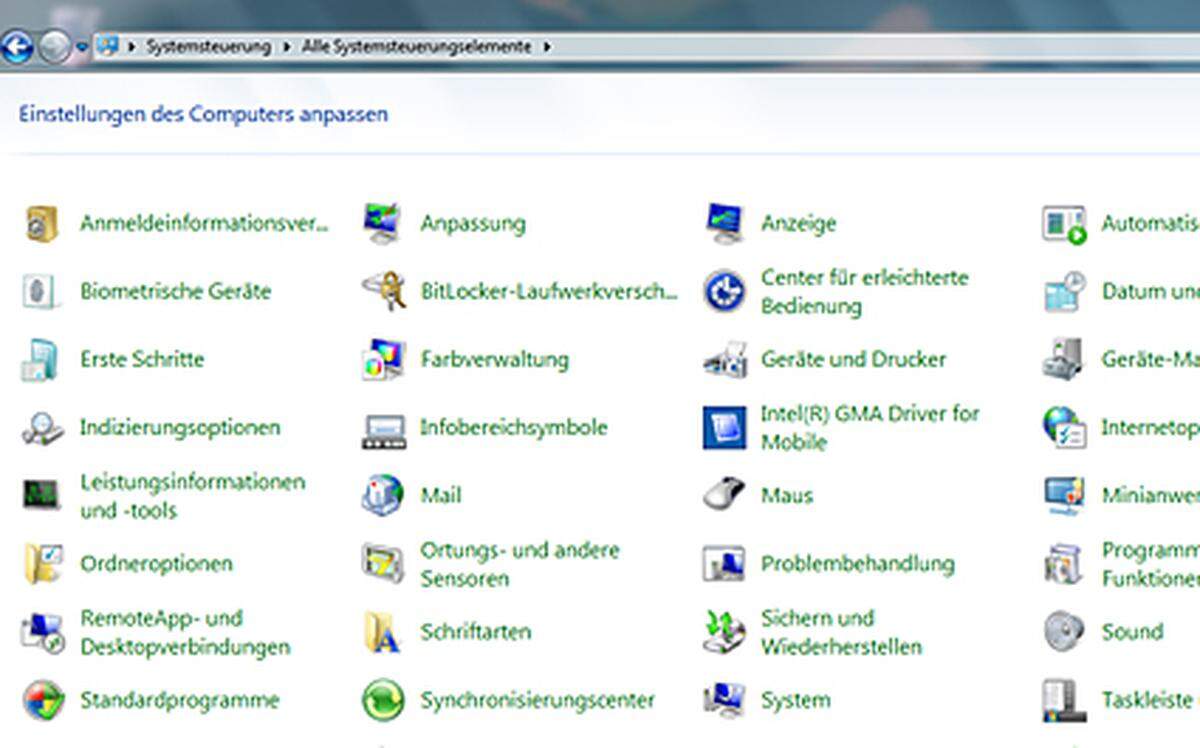 So simpel die Heimvernetzung unter Windows 7 sein mag - in der noch immer komplizierten Struktur der Systemsteuerung ist sie nur schwer zu finden.