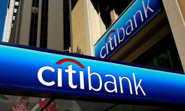 FILE PHOTO - Citibank branch logo in the financial district of San Francisco
