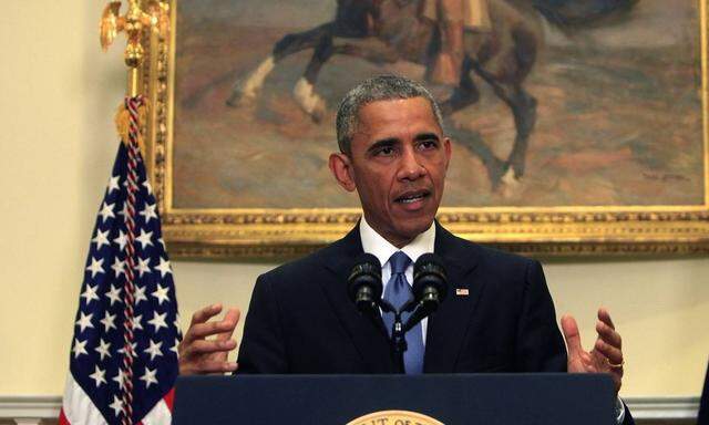 President Barack Obama delivers remarks on the completion of the review of how the United States Gov