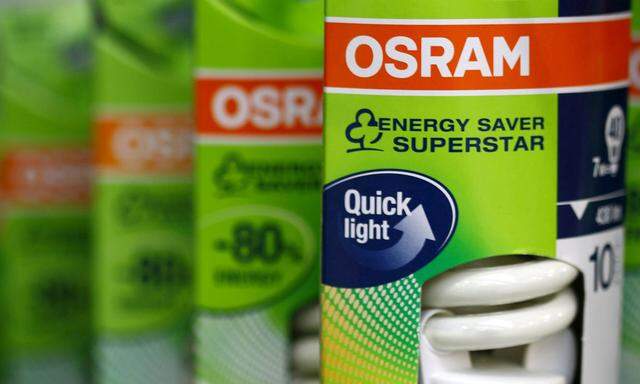 Light bulbs of lamp manufacturer Osram are seen in a shop in Germering